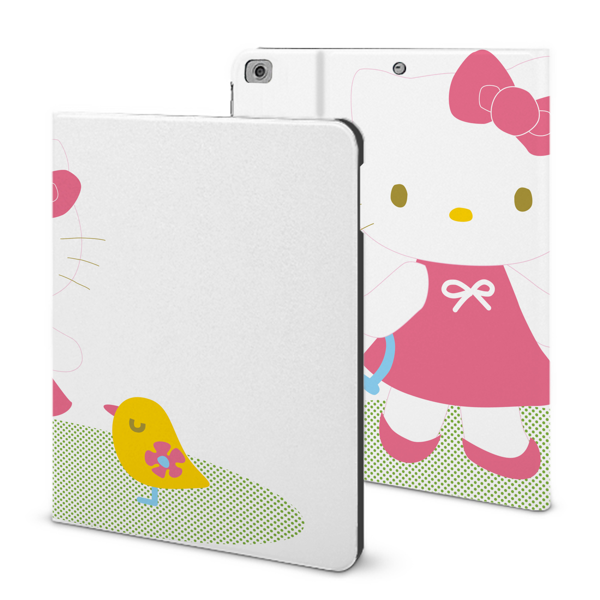（画像用） Hello Kitty ハローキティ IPad ケース ブック型 PUレザー TPU 耐衝撃 軽量 薄型 ペン収納なし 全面保護 IPad 各モデル対応